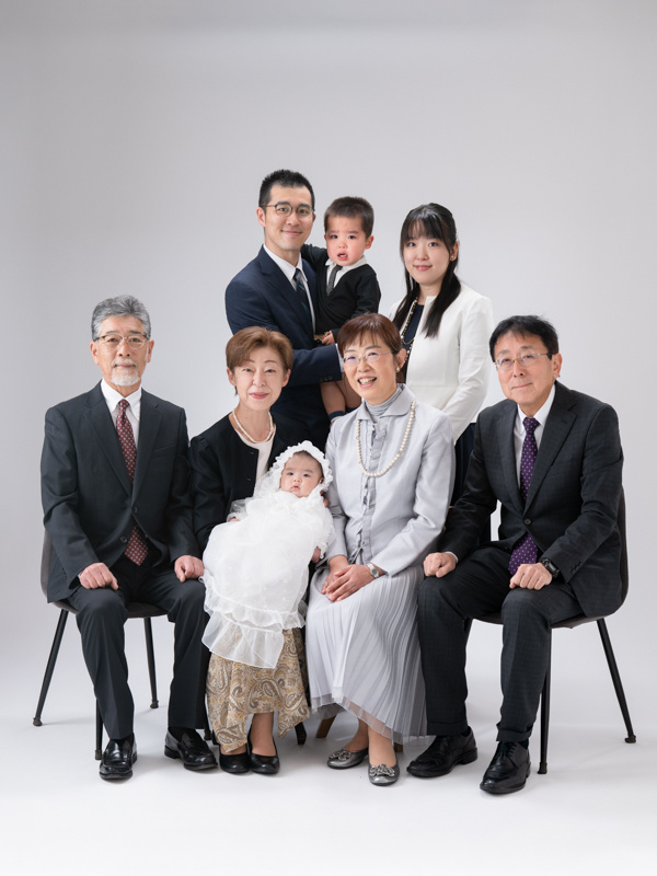お宮参り家族写真