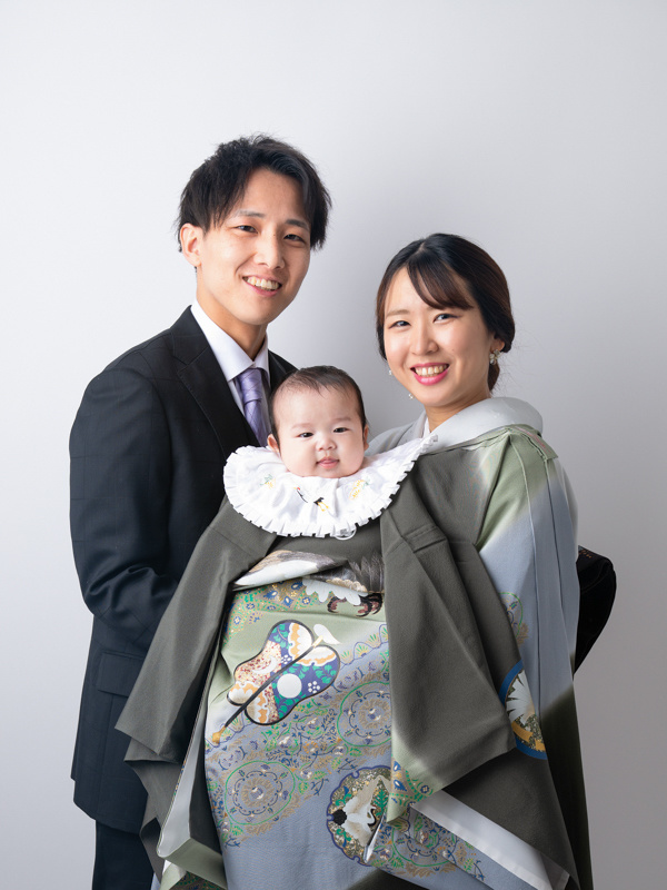 お宮参り家族写真